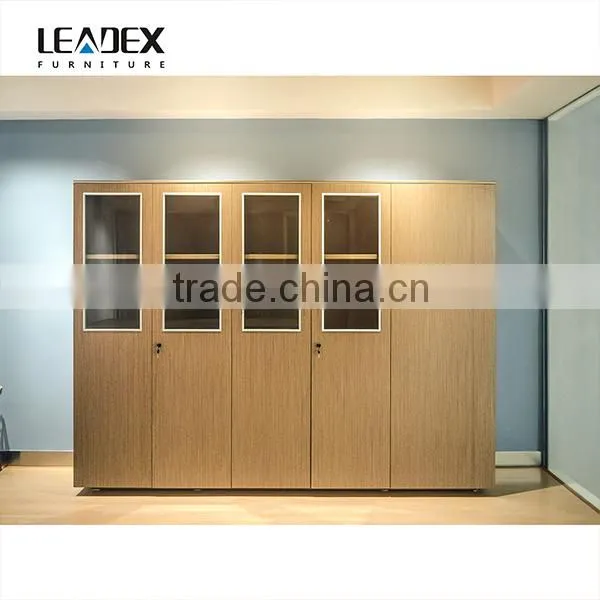 2 Half Glass Swing Wood Door File Cabinet Office Furniture
