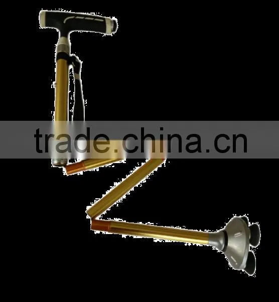 Newly Aluminum Adjustable Good Strength Folding Elderly Old Man Walking Stick With Light photo-3