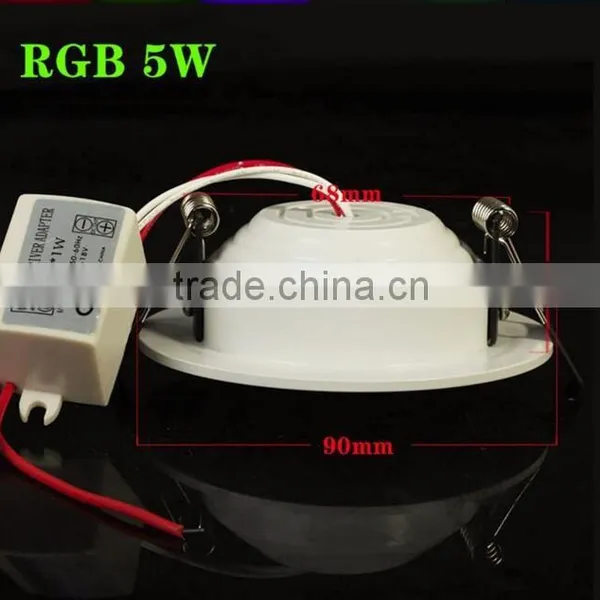 AC85-265V 24Color Downlight Bulb Lamp 5W/10W RGB LED Panel Light photo-2