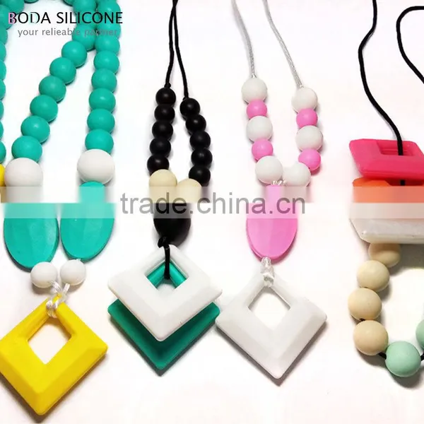 Baby Stuff Teething Necklace Safety Silicone Necklace photo-5