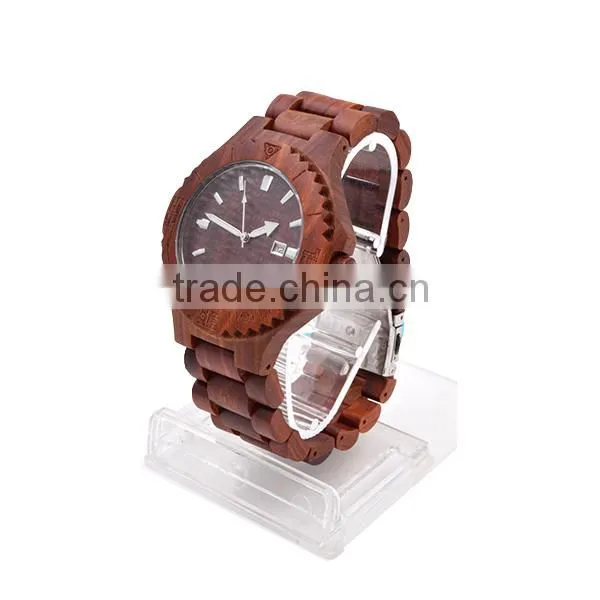2016 Japan Movement Quartz Paorosa Wooden Day Date Dial Wrist Watch Trade Assurance photo-2