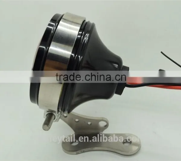 Black Round Red LED Tail Light Lamp for Harley Motorcycle Bobber Chopper 12V photo-3