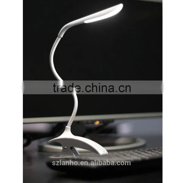 Rechargeable New Design LED Flexible Reading Light Clip-on Bed Table Desk Lamp photo-3