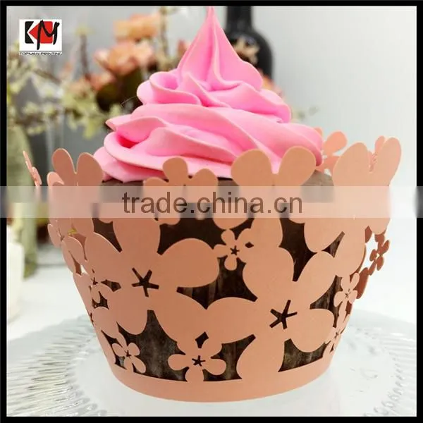 Laser Cut Flower Paper Cupcake Wrapper for Sale photo-3