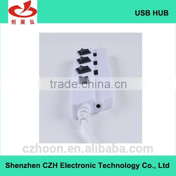 TOP Selling Products! 4-Port Usb 2.0 Hub With Individual On/off Power Switches and LED Indicators photo-4