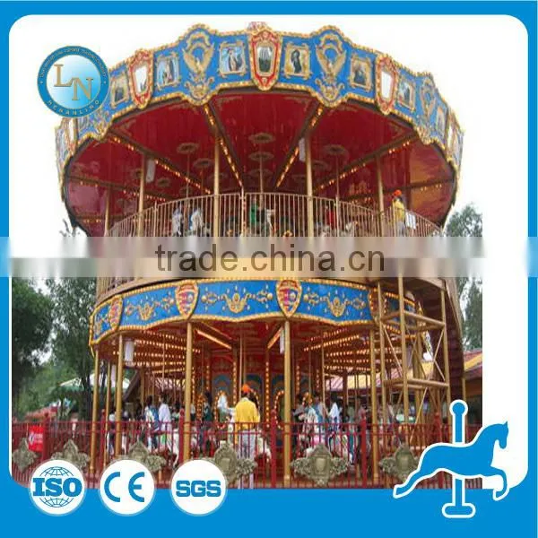 High Quality Kids Merry go Round Luxury Double Deck Carousel for Sale photo-5