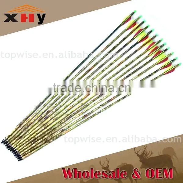 Attractive Archery Hunting Arrow Red Camo Pure Carbon 78cm photo-2