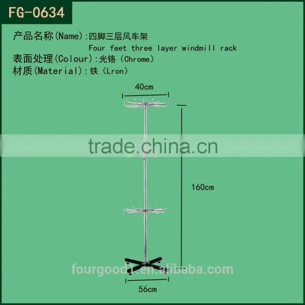 Flower-like Three Layer Metal Display Rack for Counter photo-3