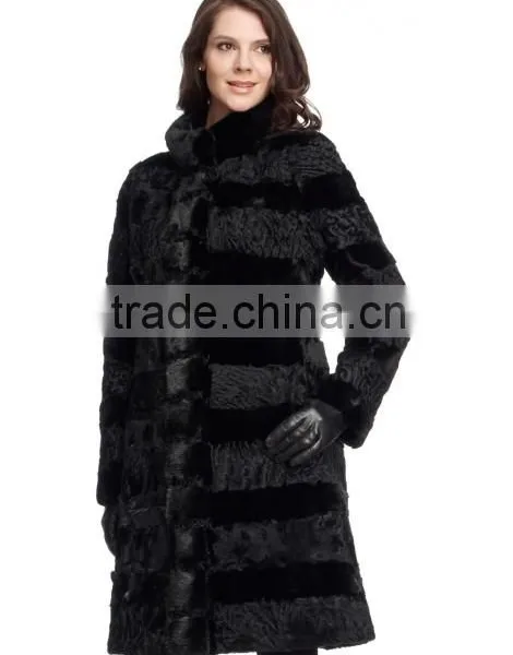 2015 Wholesale Genuine Sheep Fur Coat/new Style Sheep Fur Coat for Women photo-2