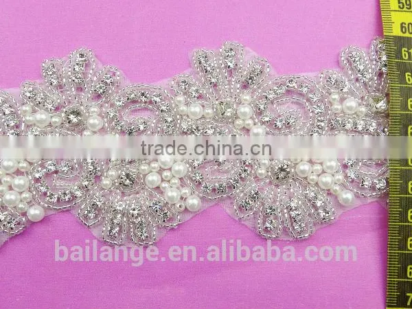 Crystal Pearl New Acrylic Rhinestone Trimmings for Wedding Wholesale photo-2