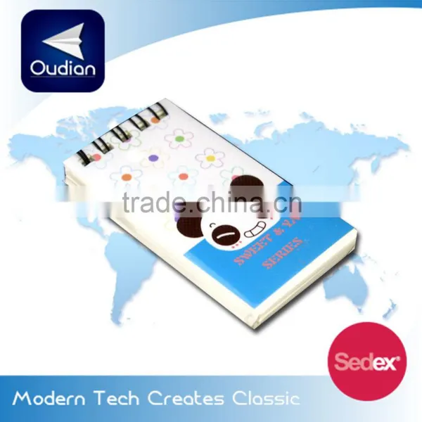 OEM Wholesale Spiral Notebook Notepad With Plastic Cover