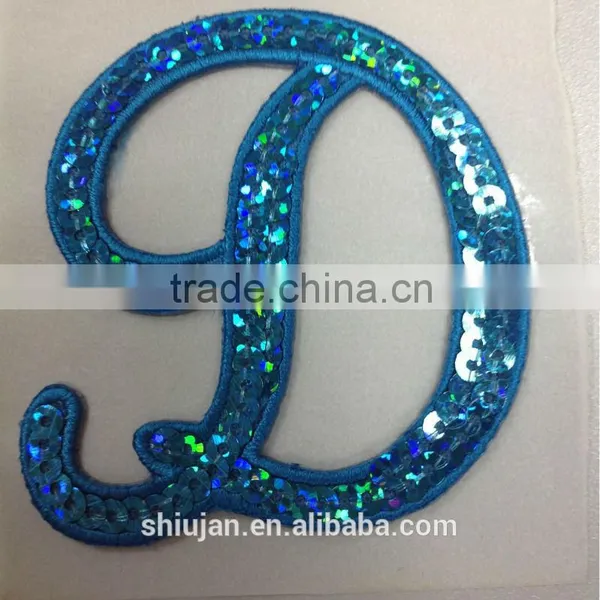 Different Kinds Sequin Embroidered Alphabet Patch photo-3
