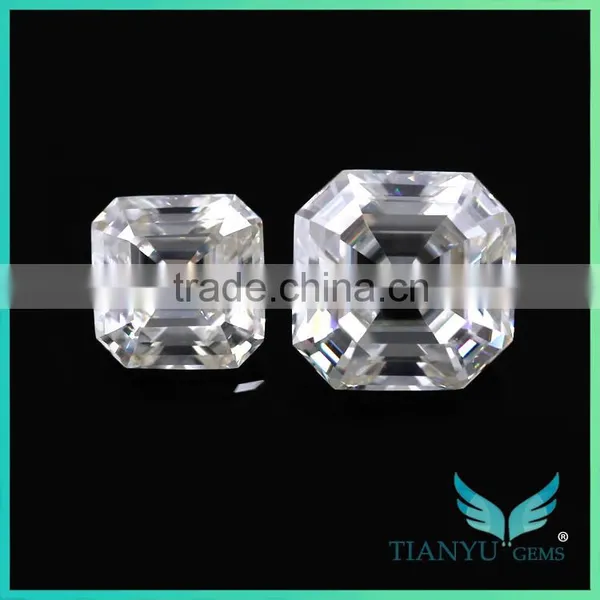 China Factory Synthetic Diamond Asscher Cut Forever Brilliant Moissanite Stones photo-5