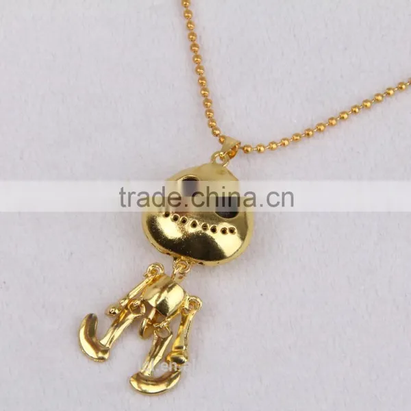 2015 New Fashion Vintage Imitation Jewelry Big Eyes UFO Alien Skull Head Pendants Long Sweater Chain Necklaces photo-3