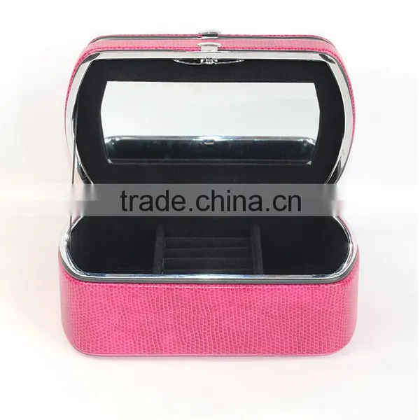 Wholesale Custom High-grade PU Leather Jewelry Box, Fashion Beautiful Make-up Box, Portable Storage Box photo-2