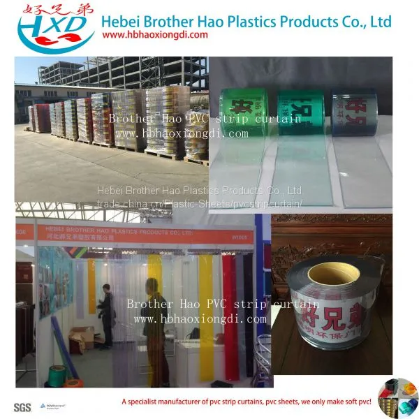 Double Ribbed Flexible Clear 4mm Thickness PVC Plastic Vinyl Strip Curtain Door Rolls photo-5