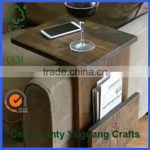 Wood Slide Under Sofa Table Decorative Table Shelf Edging photo-2