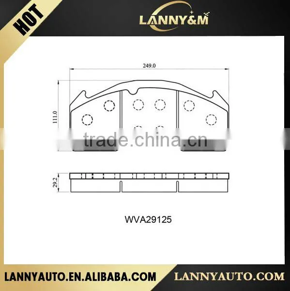 China Factory Wholesale Best Truck Parts Brake Pad 29125 photo-2
