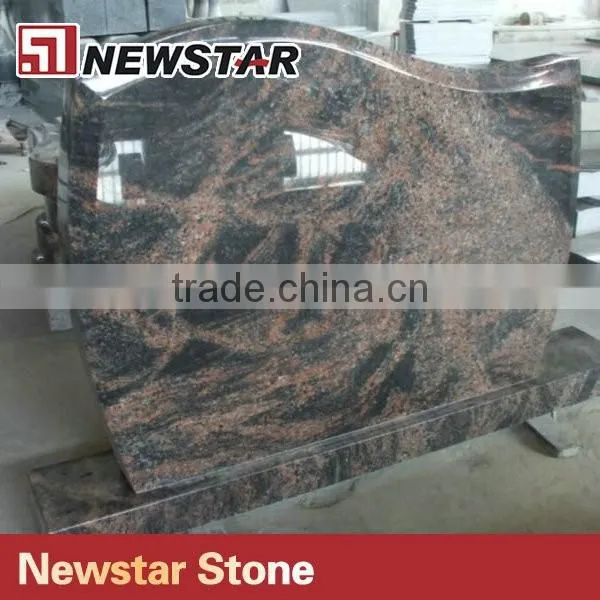 Newstar Natural Stone Bahama Blue Granite Headstone photo-2