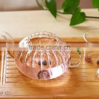 Haonai Wholesale FDA Embossed Clear Glass Tea Set photo-5