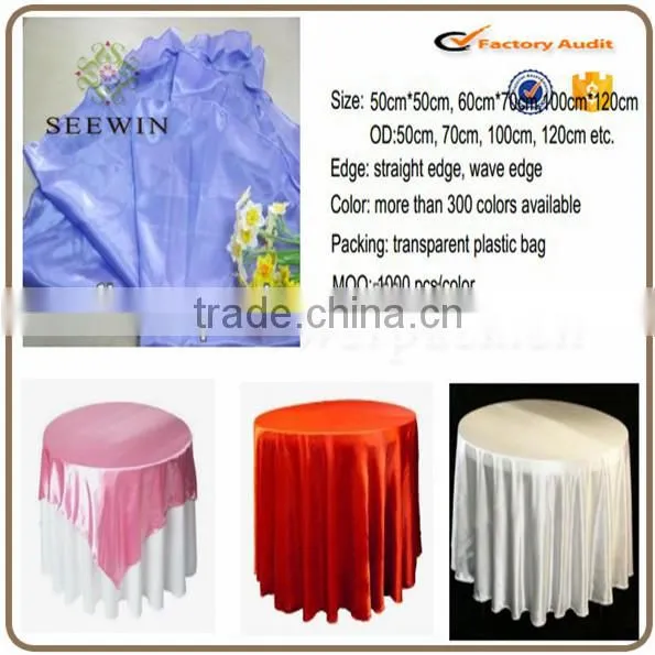 Fashion Led Satin Table Cloth for Wedding Party Home Use photo-2