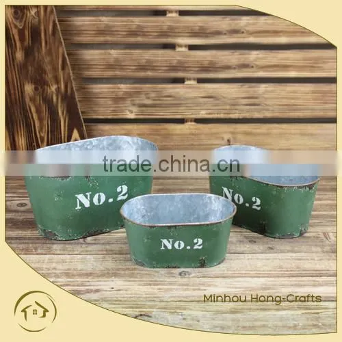 Antique Metal Garden Flower Pot, Metal Pot for Garden