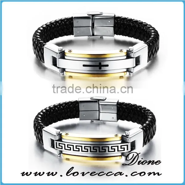 Leather Jewelry Wholesale Mens Black Wrap Leather Bracelet photo-5