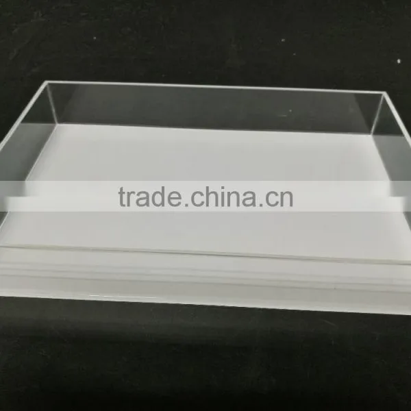 2017 China Wholesale OEM Custom Acrylic PMMA Clear Stacking Serving Tray File Tray photo-2