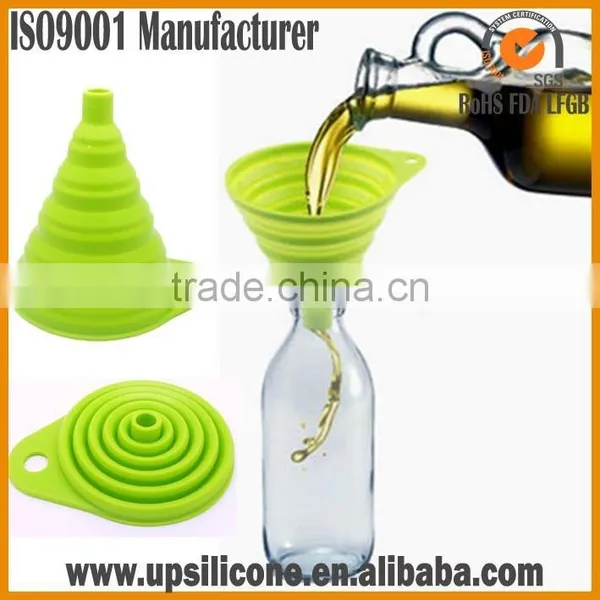 Amazon FDA Silicone Funnel Silicone Wine Funnel Folding Silicone Funnel photo-5