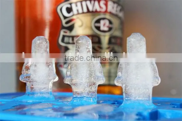 FDA 8 Cavities Silicone Robot Shape Ice Tray