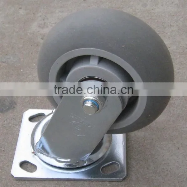5" Small Heavy Duty TPR Swiver Castor for Bulky Goods Hand Pallet Trolley Cart photo-3