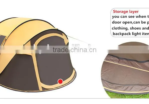 2016 New 3-4 People Automatic Leisure Tents Lightweight Speed up Outdoor Camping Tent photo-4