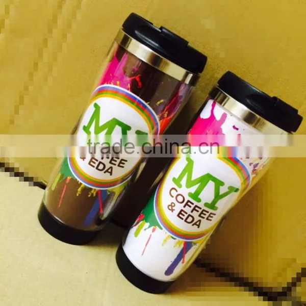 2015 Hot Sale Colourful Plastic and Stainless Steel Coffee Cup photo-4