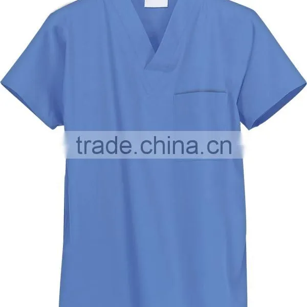Hospital Unisex Reversible Scrub Tops Uniform Fashion Designs Factory China photo-2