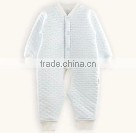 Long Sleeve Knitted Baby Romper Toddler Pyjamas 100% Cotton Baby Layette