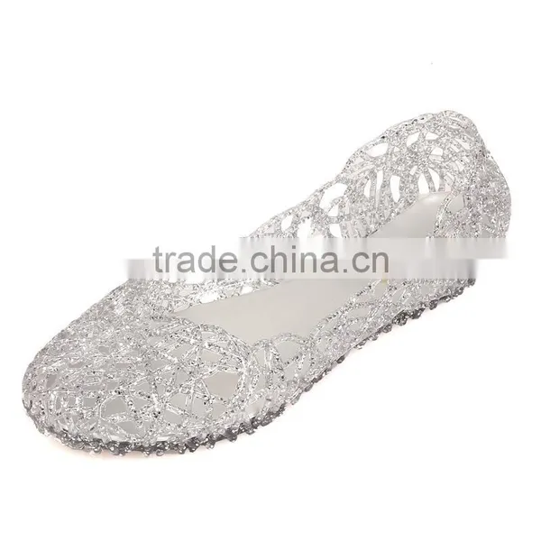 HFR-YS20 2017 New Summer Female Hollow Plastic PVC Crystal Mesh Jelly Hole Shoes photo-3