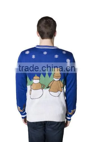Hot Selling Christmas Clothes Men Woolen Sweater Designs Long Sleeve Pullover photo-2
