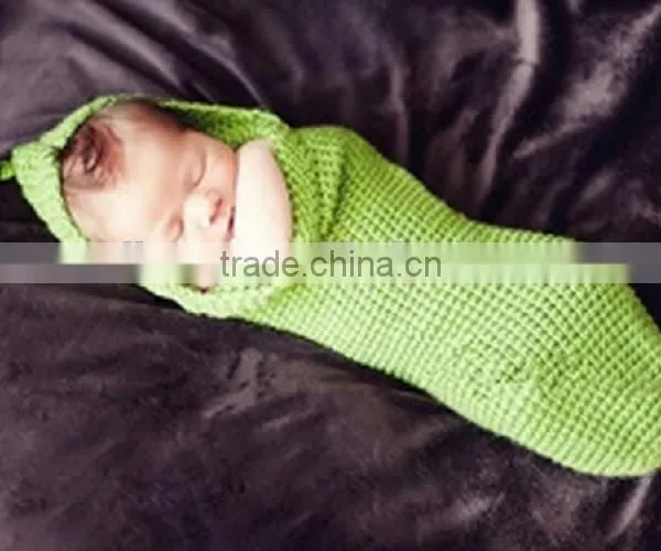 2016 Crochet Baby Sleeping Bag Knitted Baby Hat Photo Prop photo-4