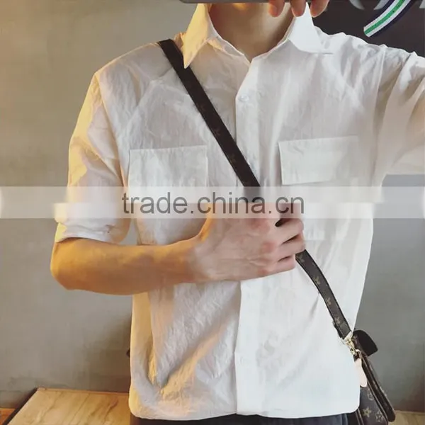 Loosely Contracted Pocket Short Sleeve Shirt photo-3
