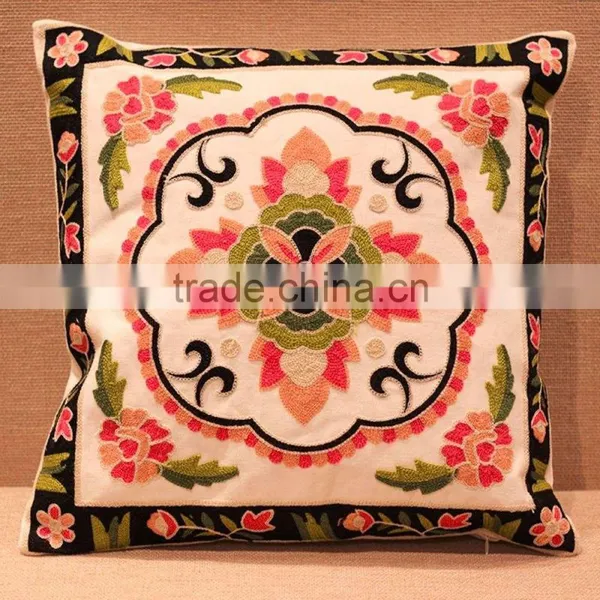 2016 New Cotton Wool Embroidery Special Canvas Home Furnishing Square Pillow Cover Hot Sales photo-4
