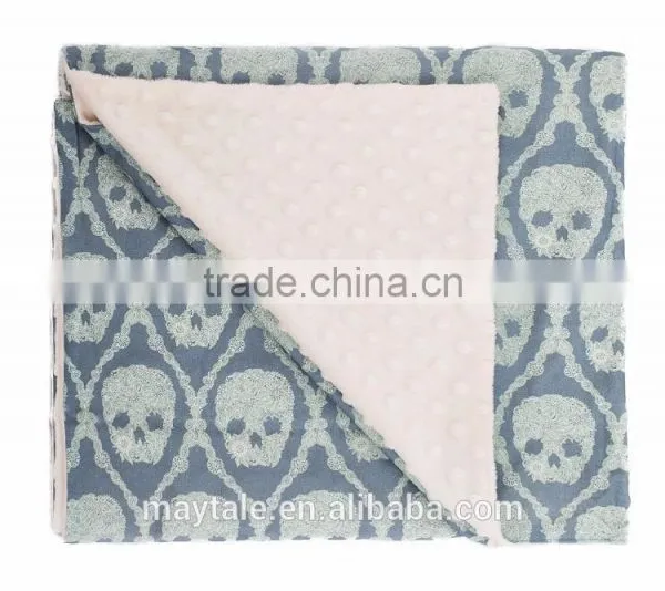 Ultra Soft Baby Minky Blanket With Cotton Print photo-2