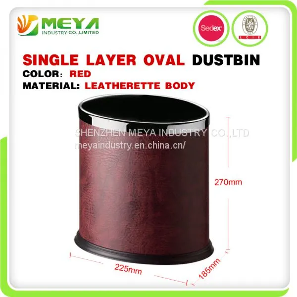 Small Metal Oval Stainless Steel Garbage Outdoor Rubbish Waste Bin Trash Cans photo-4