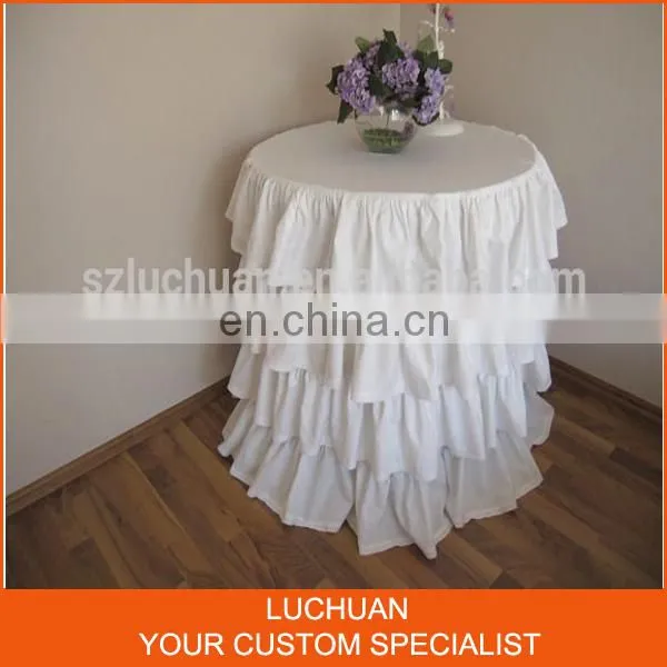 New Arrival Hot Wedding Decorative Ruffled Curly Willow Table Skirt photo-5