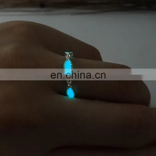 925 Silver Plated Infinity Hollow Out Glow In The Dark Ring For Couple photo-5
