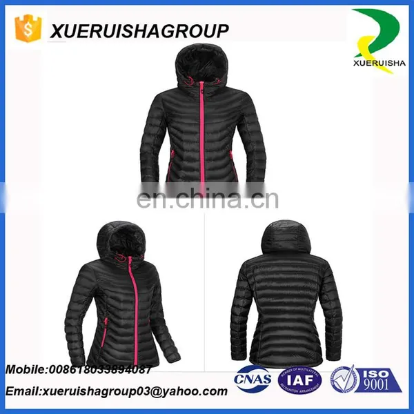 Luxury Windproof Reversible Womens Goose Down Filled Jacket photo-5