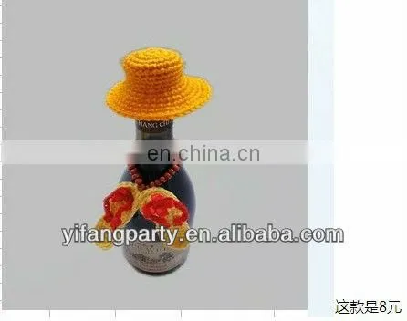 Tequila Wine Bottle Hat JPH03, Mini Sombrero Mexican Hat for Decoration of the Bottle