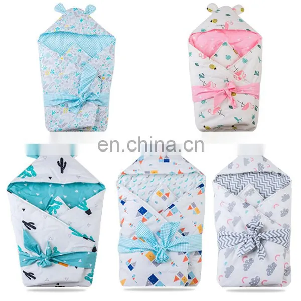 Adjustable Baby Organic Wrap Set Newborns Muslin Swaddle Blanket photo-3