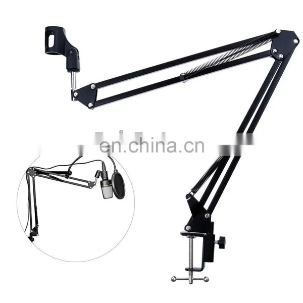Professional Microphone Stand, Flodable Mic Stand Mic Arm Suspension Boom Scissor Arm Stand for Radio Broadcasting Studio photo-2