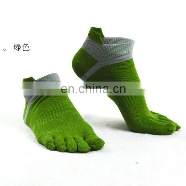 Toe Socks 100% Cotton Low Cut Five Finger Socks Athletic for Men#WZ-01 photo-2