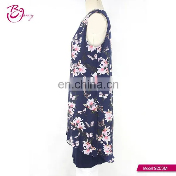 2017 New Woman Clothing European Style Sleeveless Embroidered Neck Blouse For Middle Age Woman photo-6